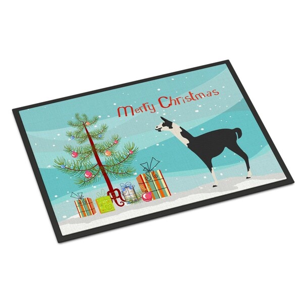 Carolines Treasures Llama Q Ara Christmas Indoor or Outdoor Mat - 18 x 27 in. BB9285MAT - main